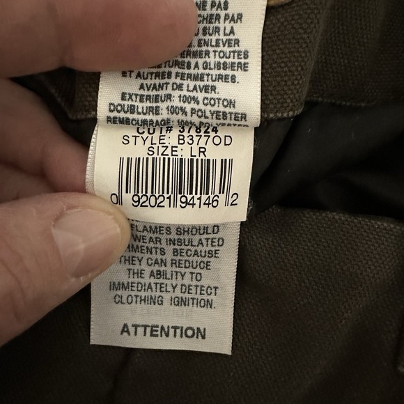 Berne Heartland Insulated Washed Duck Bin Overalls Large Regular Bark - Picture 7 of 16